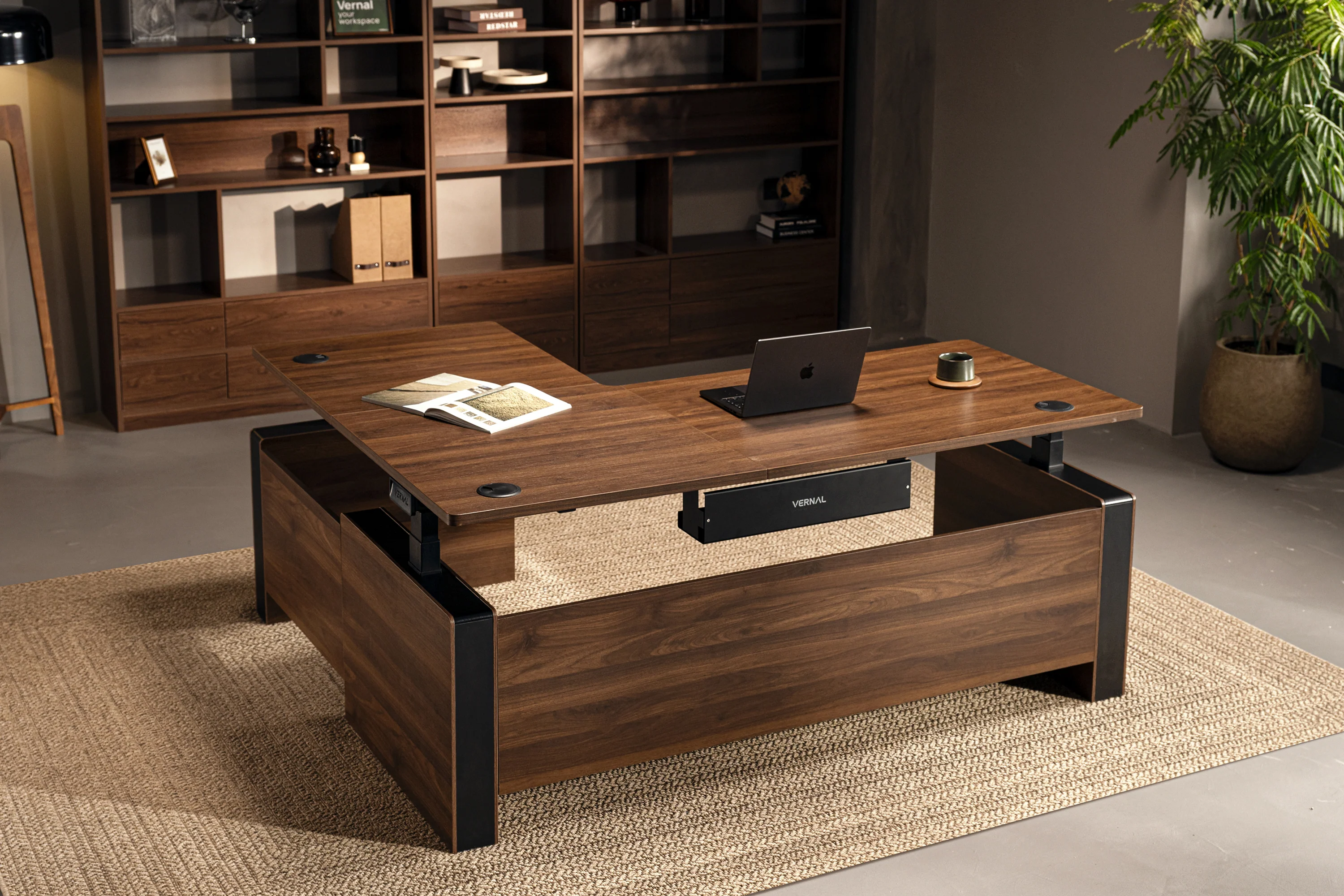 Vernal L-shaped Executive Standing Desks - Image 10