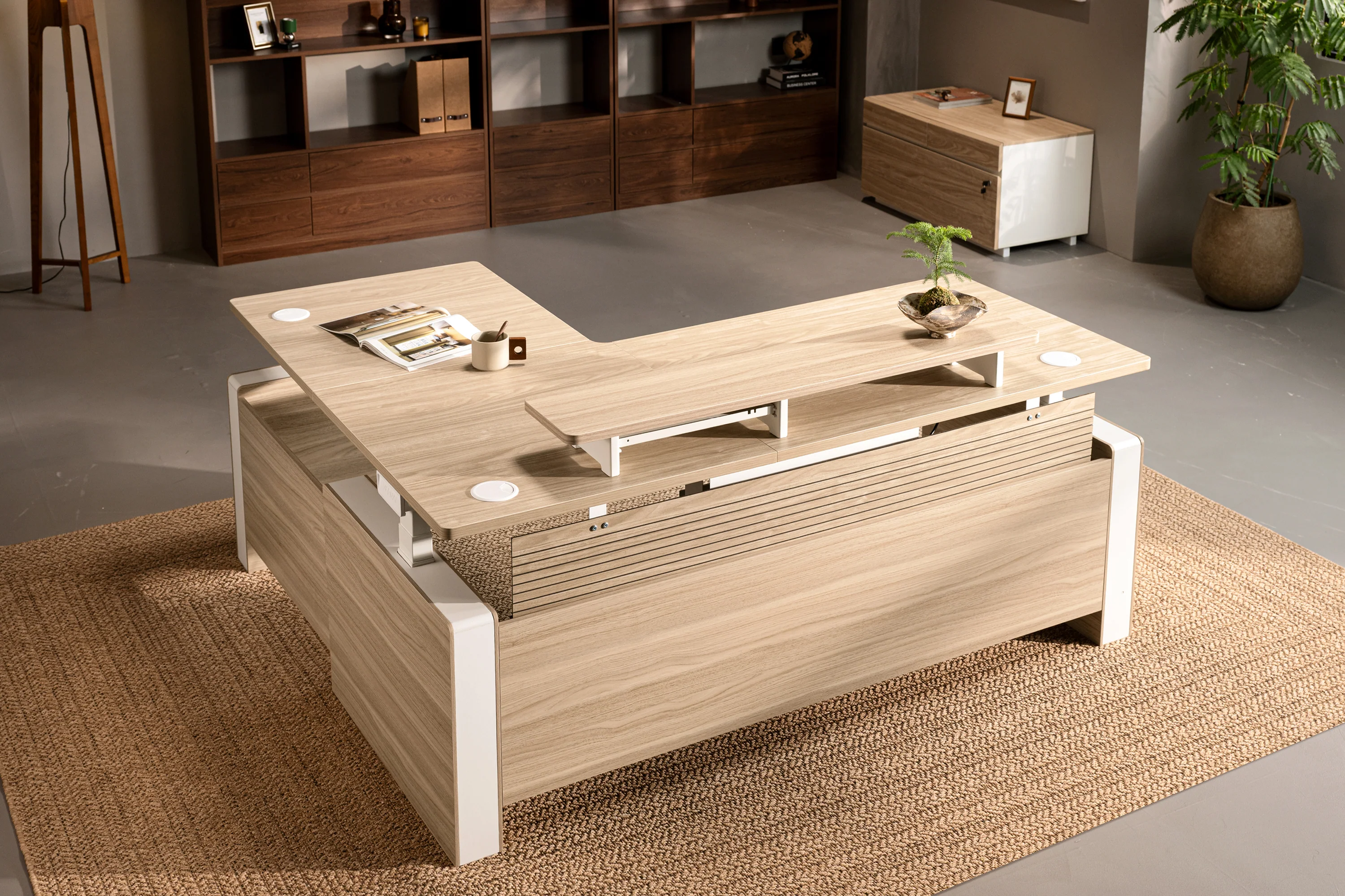 Vernal L-shaped Executive Standing Desks - Image 20